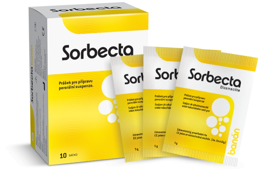 Sorbecta: Novinka na průjem pro děti a dospělé s banánovou příchutí