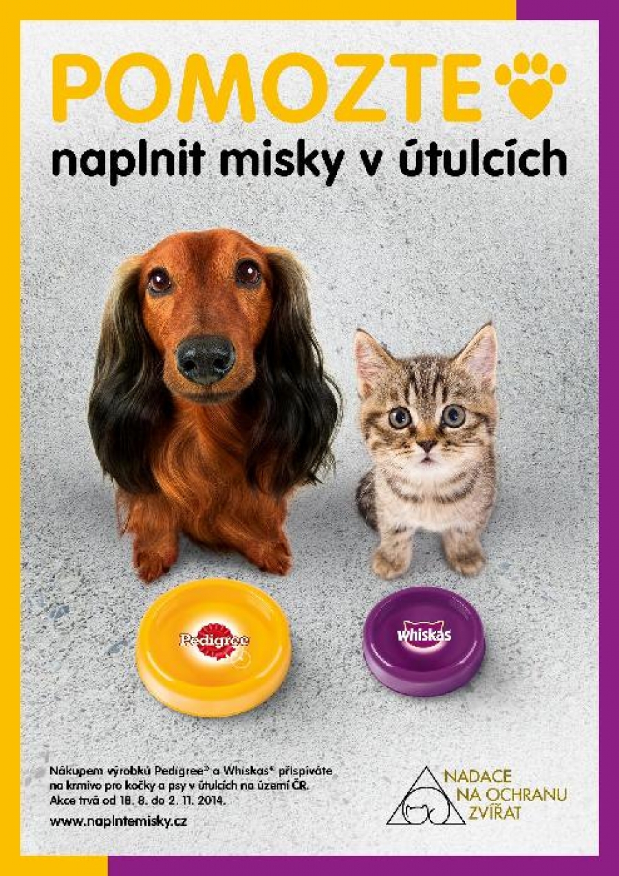 Akce Pomozte naplnit misky v útulcích startuje již 6. ročník