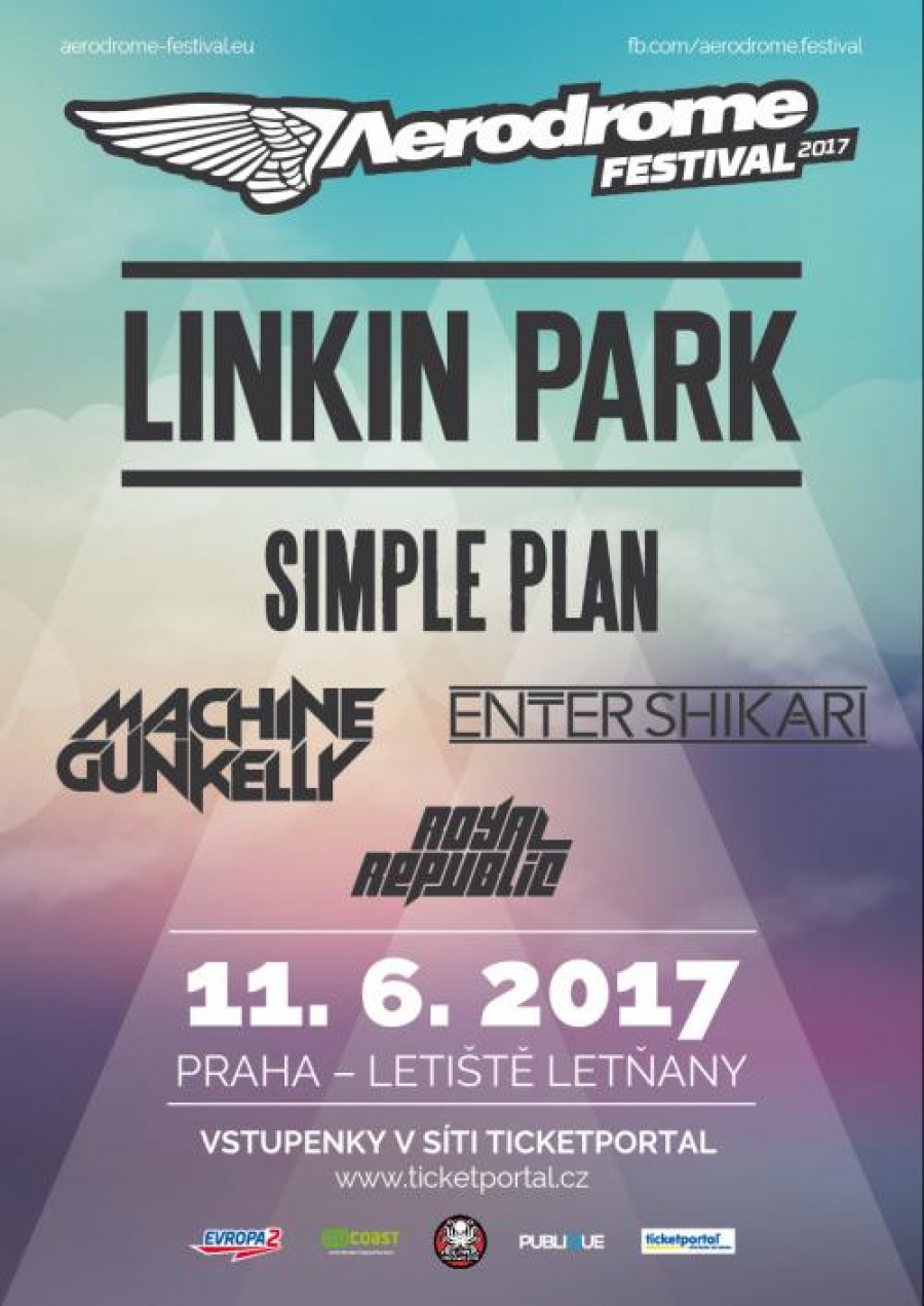 Aerodrome Festival s Linkin Park, Simple Plan a MGK v čele ovládne Prahu již tuto neděli