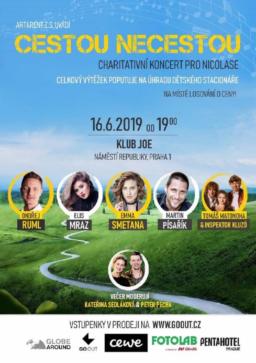 To bude skvělý koncert  „CESTOU NECESTOU“ pro Nicolase