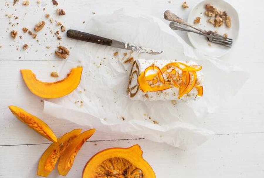 Nadýchaná dýňová roláda