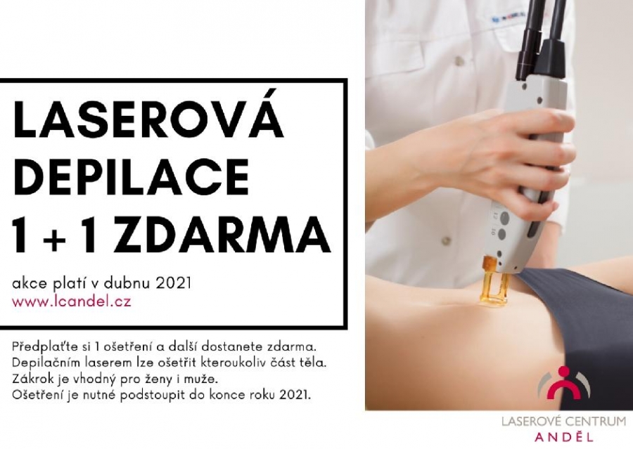 Laserová depilace 1+1 zdarma