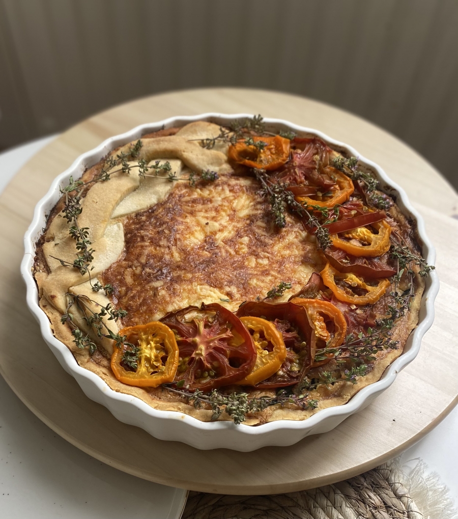 Quiche se třemi druhy španělského sýra