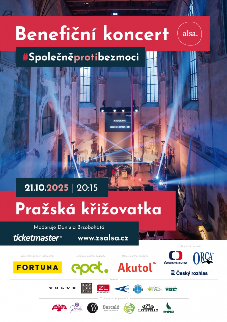 Pozvánka na koncert pro pacienty ALS tradičně do Pražské křižovatky 21.10.